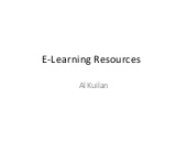 Elearning resources